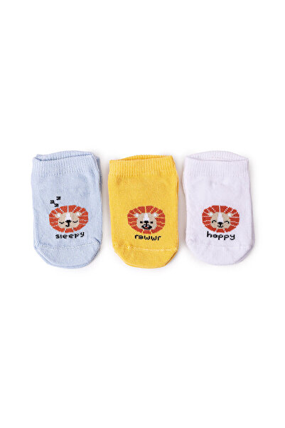 ebebek Hello Baby HelloBaby Erkek Bebek 3lü Bilek Çorap Hayvan Baskılı