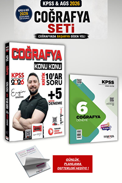Yargı Yayınları Yargı 2026 KPSS Coğrafya Kritik 10 ar Soru ve 5 Deneme Çözüml...