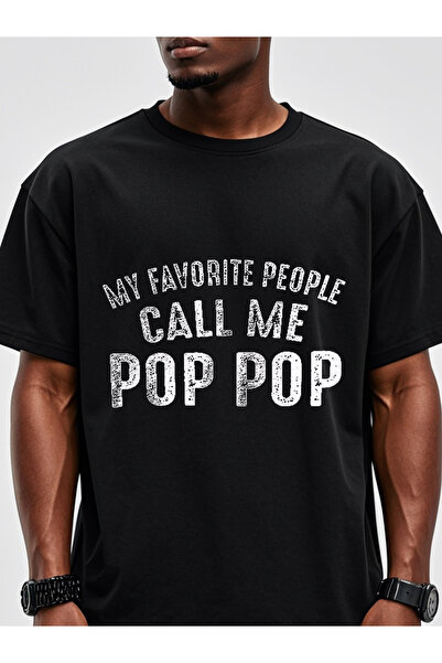 BASEPULSE My Favorite Name Is Pop Shirt, Soft 100% Cotton, Regular Fit, Moist...