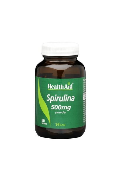 Health Aid Spirulina 500mg, 100% Hawaiian, 60 tabs