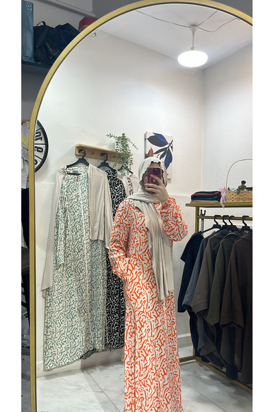 DİLNUVAR Self-Wrapped Viscose Prayer Dress