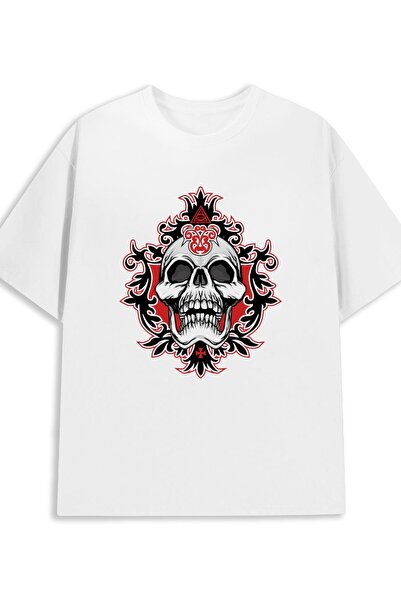 BASEPULSE Skull Crown Tee fire skeleton t shirts print mens 180G 100% Cotton ...