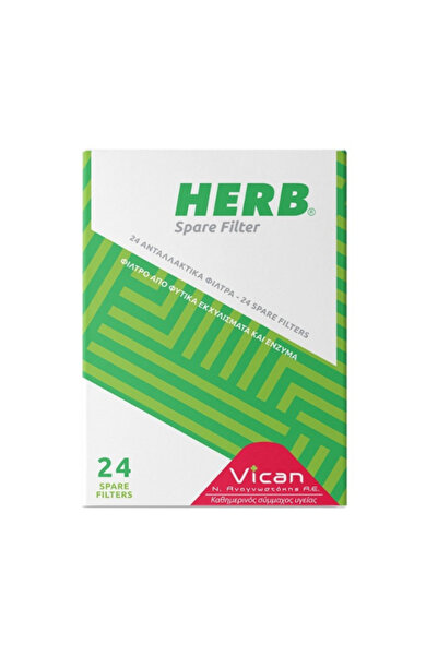 Vican HERB Πίπες Spare Filter Ανταλλακτικά Φίλτρα Τσιγάρου, 24 τεμάχια