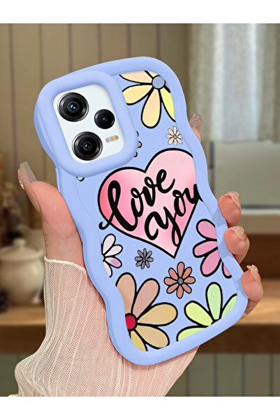 Hontinga Redmi Note 12 Pro 5G Uyumlu Kılıf kamera koruyucu Mavi Silikon Coupl...