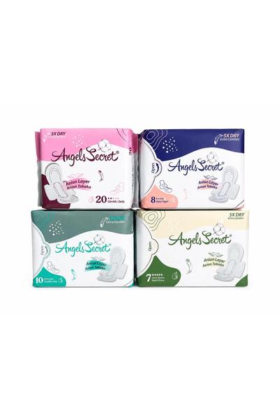 Angels Secret Karışık Süper Emici Ultra İnce Anyonlu Hijyenik Ped Seti