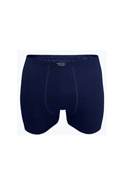 Anıt 4 Pieces of Navy Blue Breathable Special Textured Bamboo Men's Boxers 1273