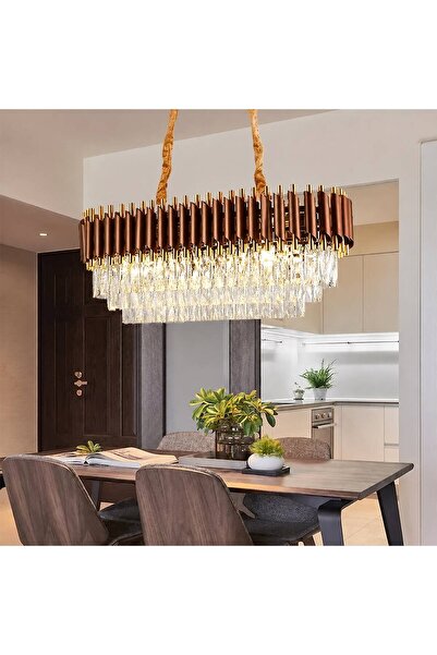 RFAN Candelabru RFAN, Model S89001/800*300, Textură de cristal, Metal, 8 x E2...