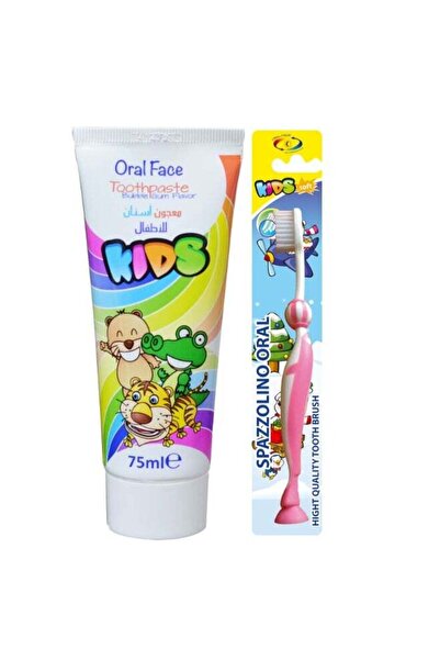 Kids Oral Face Bubble Gum Toothpaste 75ML + Toothbrush – Complete Oral Care S...