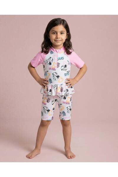 REDTAG Girls Minnie Frill Allover Print Swim Onesie