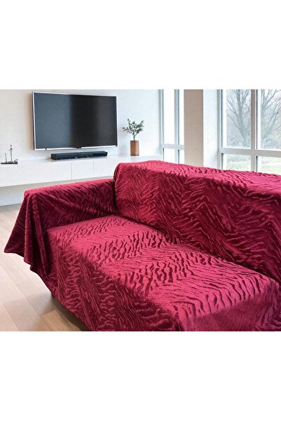 Linea Home Αντιολισθητικό βελούδινο σετ ριχτάρια 3 τεμαχίων. Φλέιμ Μπορντό ΣΕ...