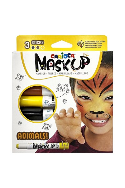 carioca Χρώματα προσώπου 3 τεμάχια Maskup (Καφέ-Κίτρινο-Μαύρο) 43048