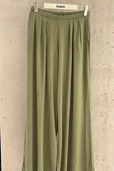 Hiccup Busem Viscose Crepe Wide Leg Trousers