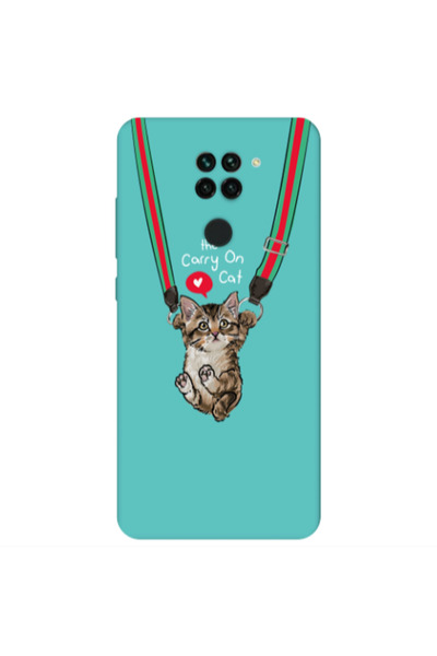 Other Xiaomi Redmi Note 9 Swinging cat Turquoise Colored Silicone TPU Θήκη