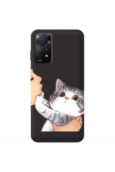 Other Xiaomi Redmi Note 11 4G No Kiss Black Colored Silicone TPU Θήκη
