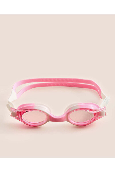 REDTAG Kids Pink And White Swimming Goggles With Earplugs