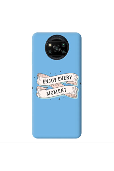 Other Xiaomi Poco X3 /X3 Pro Enjoy Every Moment 2 Blue Colored Silicone TPU Θήκη