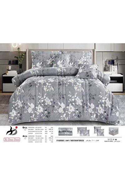 Xido Summer Microfiber Cooling Plaid Quilt Double 6-Piece Set - Soft Microfib...
