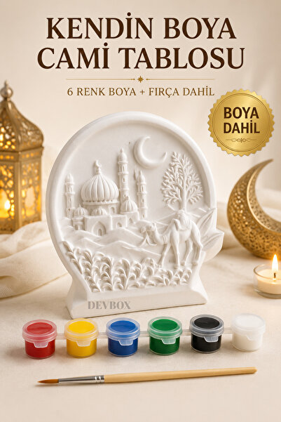 devhome Kendin Boya Cami Manzaralı Dekoratif Tablo | 6 Renk Akrilik Boya ve F...