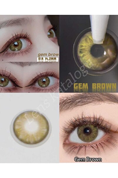 GÖZ LENSİ GEM BROWN KAHVERENGİ TONDA (NUMARASIZ) KOZMETİK AMAÇLI Kulanım suresi 1 yıllıktır