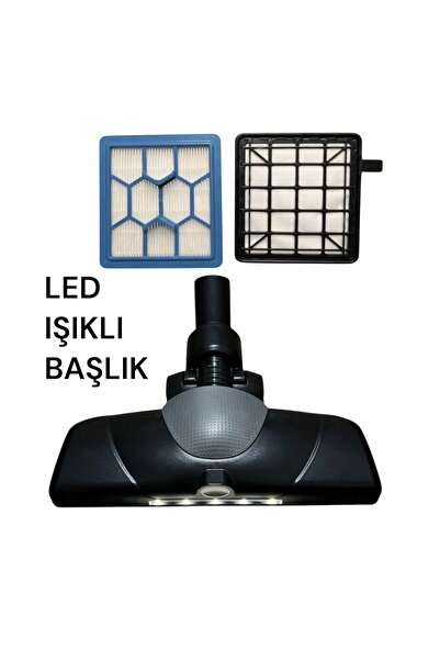 CLEANPOWER hing force Serileri ile uyumlu Ledli Süpürge Başlığı Ve Hepa Filitre Takımı