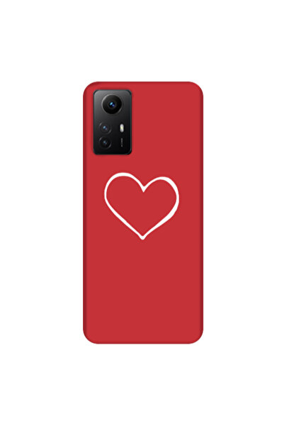 Other Xiaomi Redmi Note 12s White heart Red Colored Silicone TPU Θήκη