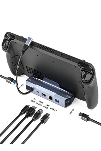Generic 6-in-1 Steam Deck Docking Station with 4K@60Hz HDMI, Gigabit Ethernet...