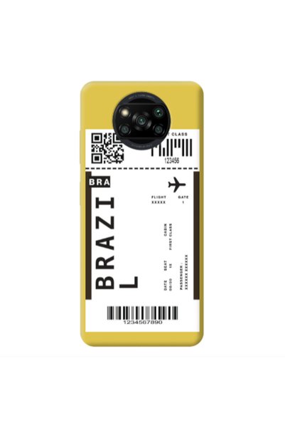 Other Xiaomi Poco X3 /X3 Pro Brazil BRA Yellow Colored Silicone TPU Θήκη