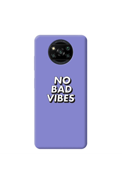 Other Xiaomi Poco X3 /X3 Pro No bad vibes Purple Colored Silicone TPU Θήκη