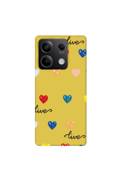 Other Xiaomi Redmi Note 13 5G Heart Lives Yellow Colored Silicone TPU Θήκη