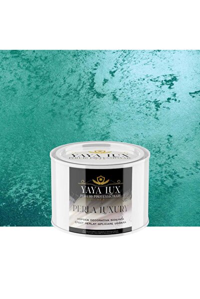 YaYa Color Vopsea Decorativă Perla Luxury Verde Inchis 0.5 L cu fulgi perlați