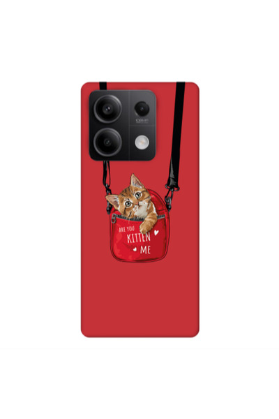 Other Xiaomi Redmi Note 13 5G Kitten Me Red Colored Silicone TPU Θήκη
