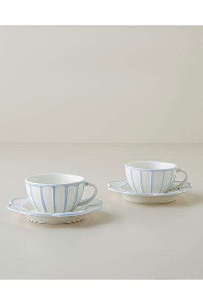 English Home Soft Cloud Stoneware 4 Parça 2 Kişilik Çay Fincanı Takımı 150 ml...