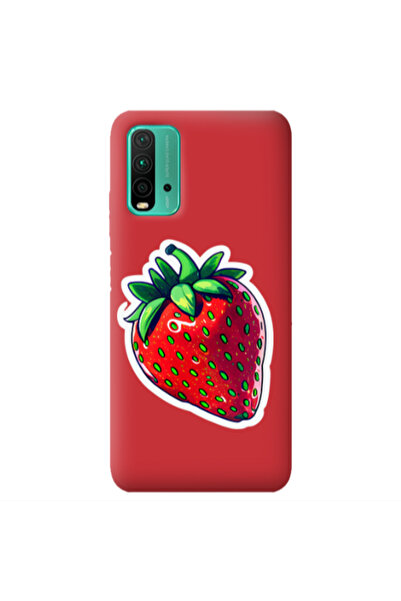 Other Xiaomi Poco M3 strawberry Red Colored Silicone TPU Θήκη