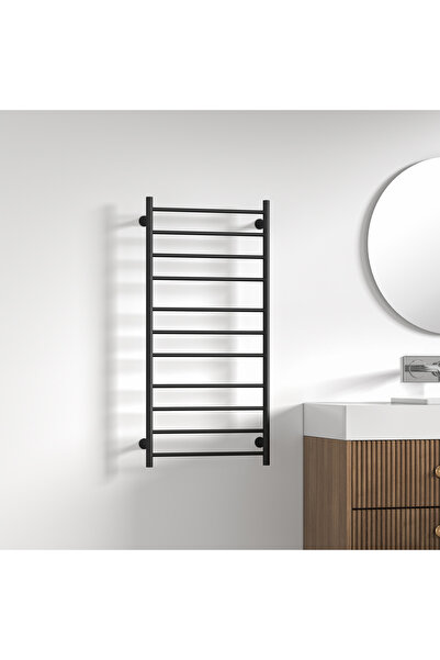 Karag Ηλεκτρική θερμάστρα μπάνιου Μαύρο Ματ TRUMPET 100x48x10εκ. 110W (T30-MB)