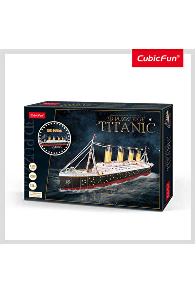 Cubic Fun Marile Arhitecturi ale lumii Puzzle 3D cu led Titanic 266 piese