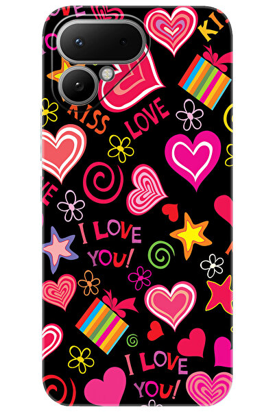 TECNO Pova Curve 2 5G (LK7k) Uyumlu Kılıf Desen Baskılı Silikon Kıss Love STK...