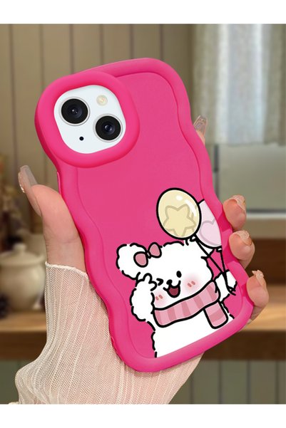 Hontinga iPhone 15 Compatible Case with Camera Protector Red Silicone Couple ...