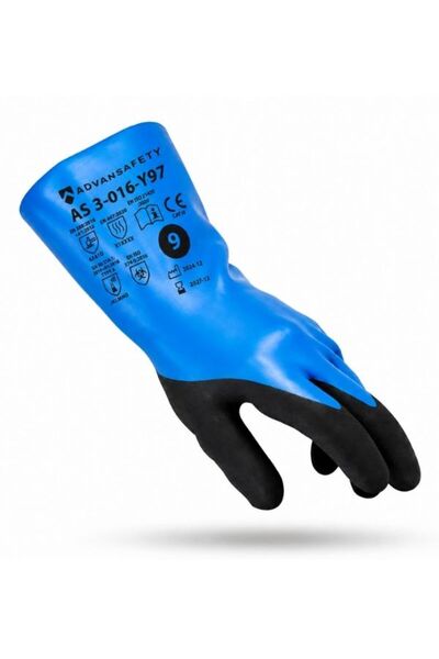 GÜMRÜK BEY Advansafety as 3-016-Y97 Chemical Resistant Nitrile Work Safety Glove