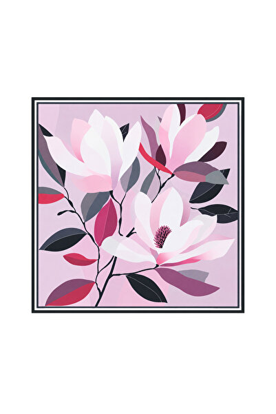 SILVOURA 55cm Square Satin Hair and Neck Scarf Floral Leaf Pattern Versatile ...