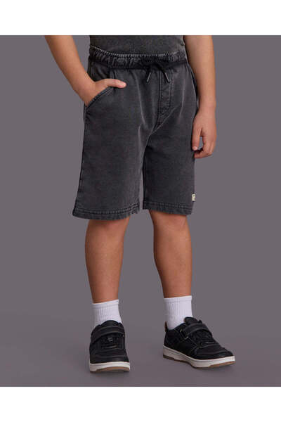REDTAG Boys Black Active Shorts