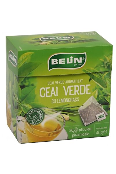 BELİN Pyramids Ceai verde cu aromă de lemongrass 20x2g