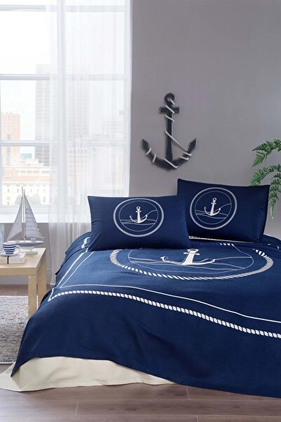 Özdilek Rf -Ankro Navy Blue- Double Pique Set