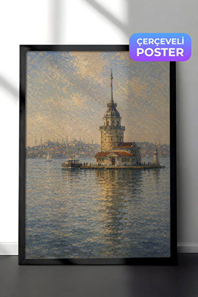 Zestia Pictură murală inspirată de Monet cu Turnul Fecioarelor, peisaj impres...