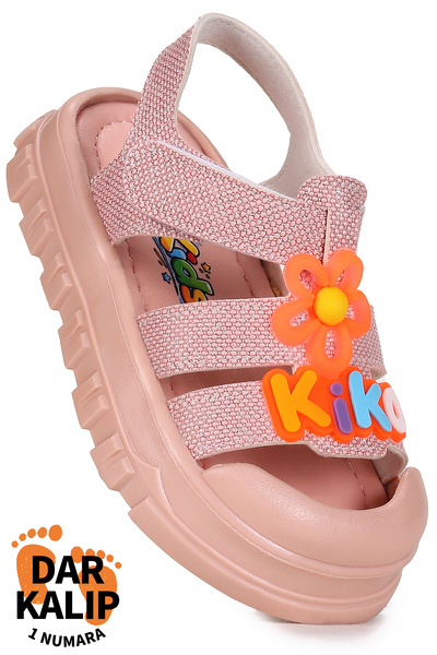 Kiko Kids صندل بناتي من الجيلي اللامع ذو نعل خفيف (يجب شراء مقاس أكبر بمقدار 1)