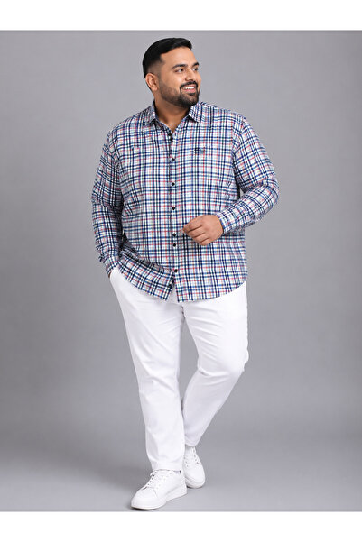 ANNEX Large Size Cotton Long Sleeve Men's Shirt