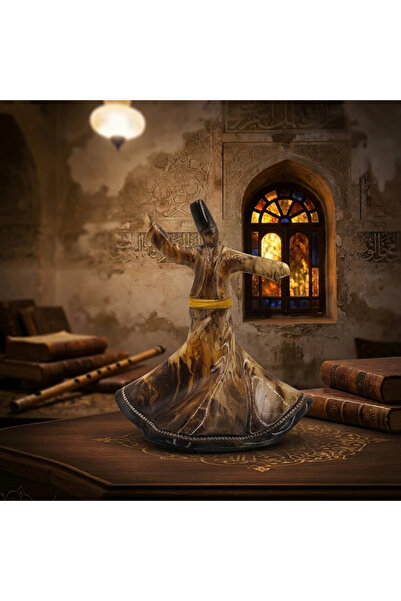 MEVLANA BAZAAR Seramik Dekoratif Semazen Biblo 22 CM