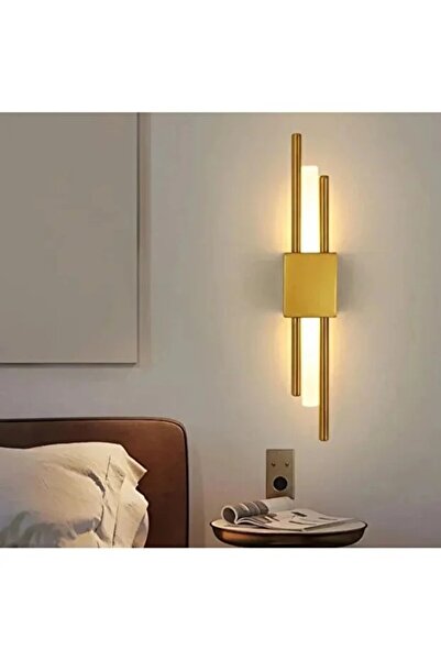 Afra Lighting Modern Duvar Led Aplik - 50 cm Çift Yönlü Eskitme Gold