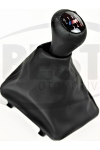 PİNUKS 25112225873Shy Bmw Gear Knob and Boot E30 m Power 6 Gear Black Leather...