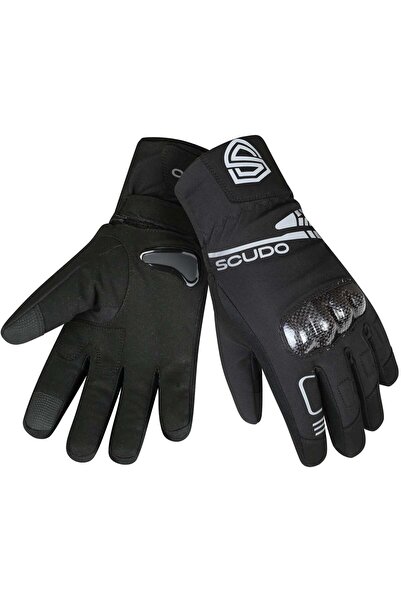 Scudo Parma WP Carbon 3 Waterproof Uzun Parmak Kışlık Motosiklet Eldiveni - C...
