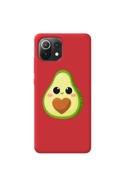 Other Xiaomi Mi 11 Lite Baby avocado Red Colored Silicone TPU Θήκη